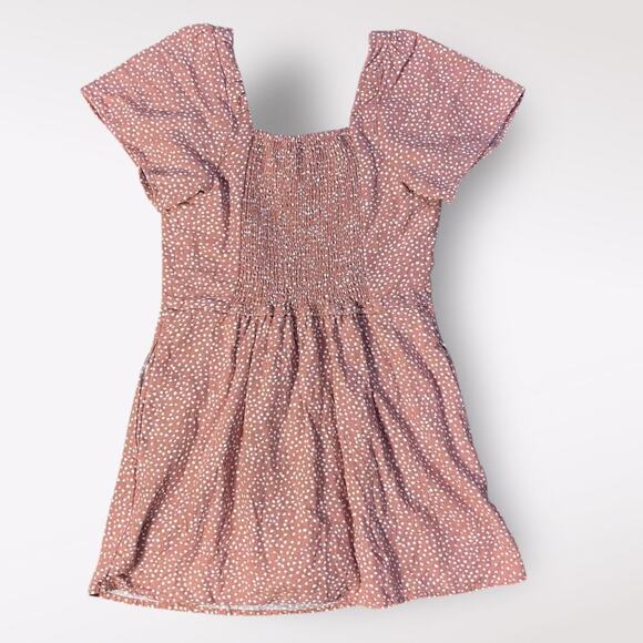 Abercrombie & Fitch Linen Polka Dot Romper Womens Size XS Pink White - Picture 6 of 9